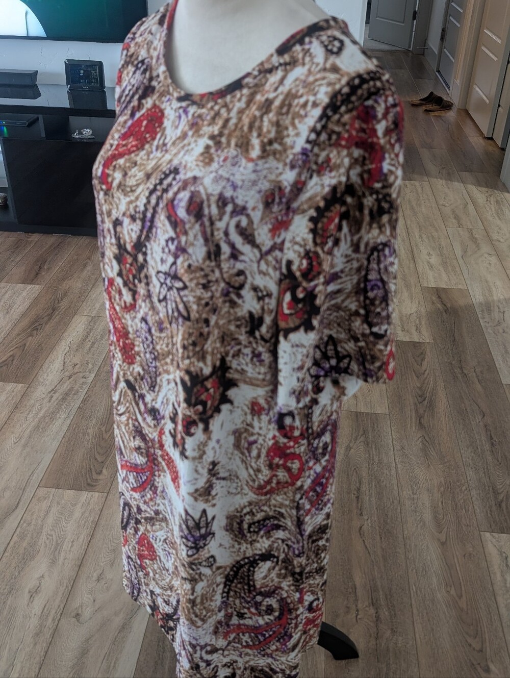 Paisley Multicolor Short Sleeve Dress